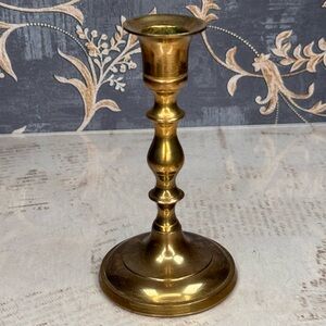 Vintage Brass Candlestick Holder Petite Taper Candle Estate Find